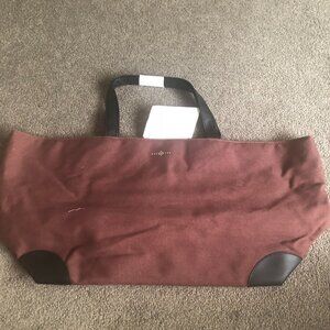 Swarovski Crystal Brown Canvas Tote Brand New with Crystals